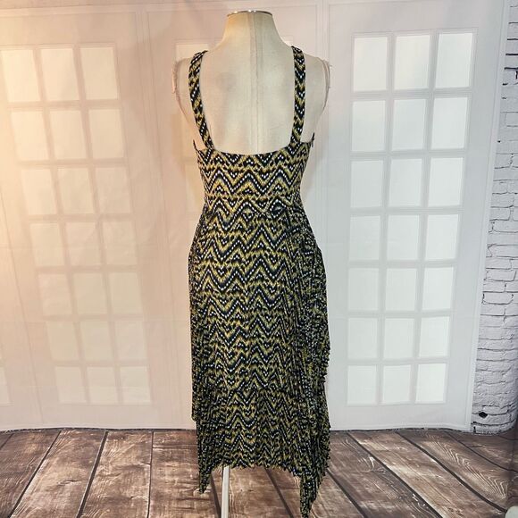 A.L.C. Multicolor Kendall Silk Sleeveless Asymmetrical Lined Sundress Size 8 - Picture 8 of 13